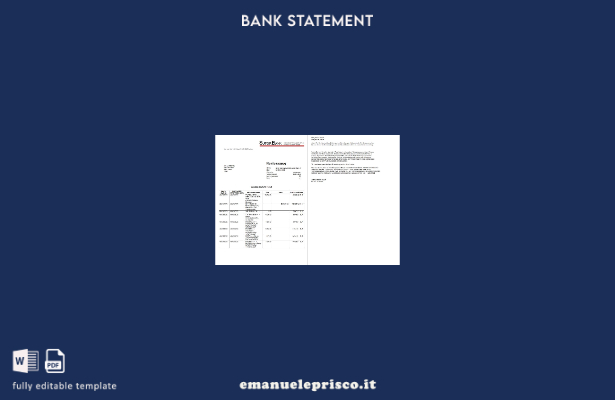 stile verificato Estratto conto bancario Germania Sutor sul modello di pagine di